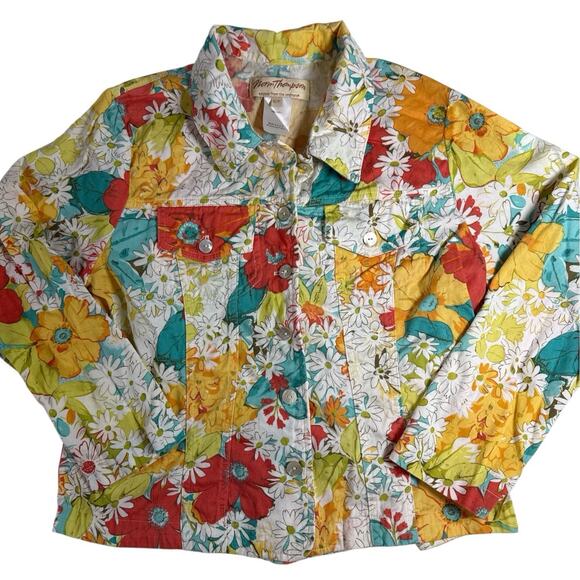 Norm Thompson Tops - Norm Thompson Vintage Floral Button Down Shirt Women’s S 100% Cotton EUC